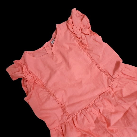 Carter's Kids Girls Coral Sleeveless Ruffle Dress - Picture 2 of 6